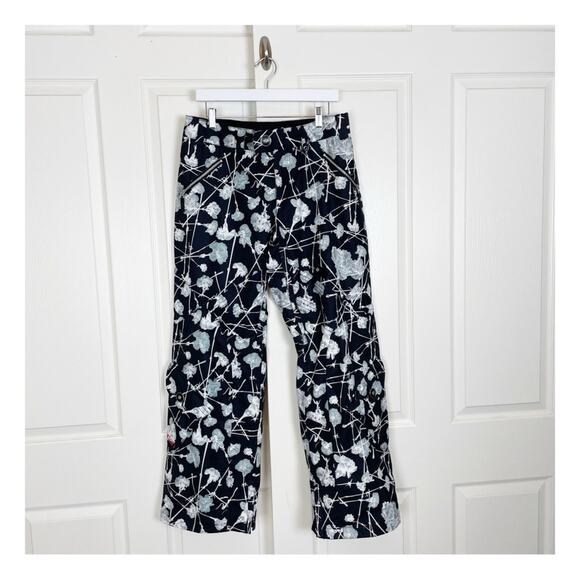 Burton Pendant Dry Ride Black Floral Snowboard Pants - Picture 1 of 9